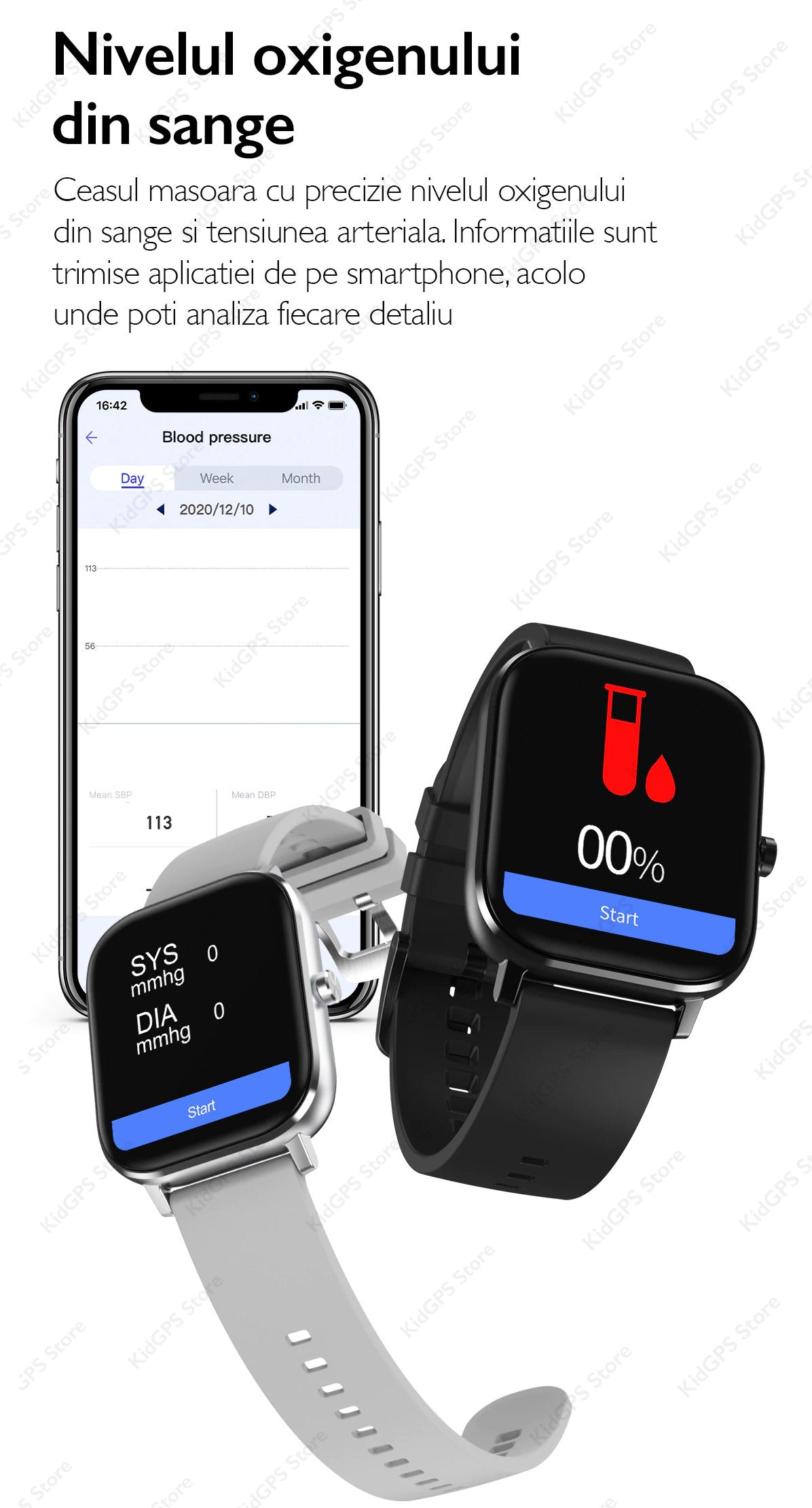 Ceas smartwatch femei TechON DT35+, Auriu Ceas smartwatch femei TechON DT35+, Auriu
